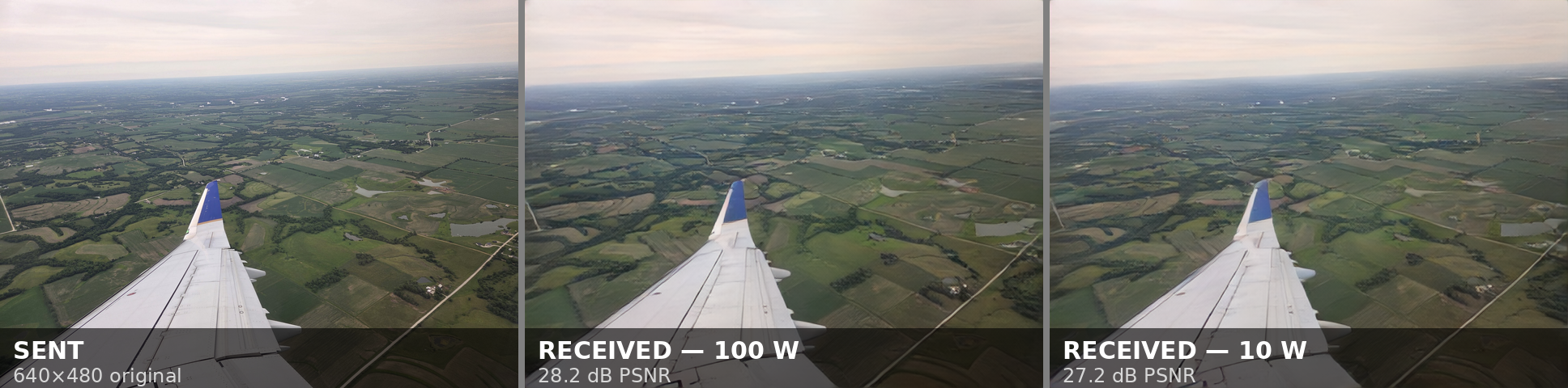 SSTVAE airplane reception example over 20 metres